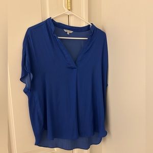 Naked Zebra Short Sleeve Tops: Blue and White